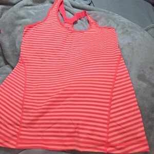 Zella Vibrant Pink Striped Tank Top